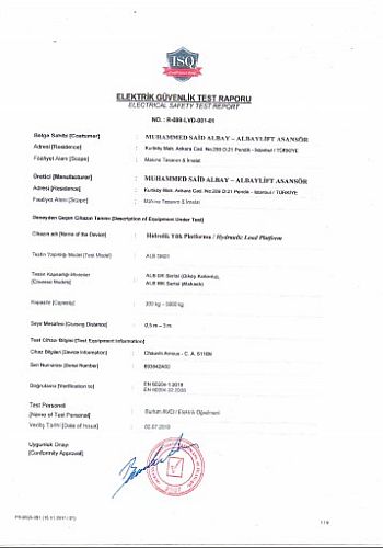 Electrical Safety Test Report